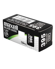 Maxell Pilas Planas Óxido de Plata 1,55 V SR0927SW 395 Caja 10 Unidades
