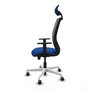PIQUERAS Y CRESPO Silla de oficina Zulema con mecanismo Sincro/Traslack, Azul y Gris