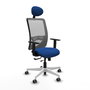 PIQUERAS Y CRESPO Silla de oficina Zulema con mecanismo Sincro/Traslack, Azul y Gris