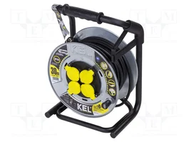 KEL Prolongador de alimentación H07RN-F 3G1,5mm2 30m negro