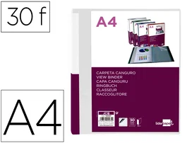 Liderpapel Carpeta de 30 fundas canguro DIN A4 transparente