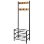 Max Home Perchero con baldas 60x40x175 cm de acero y melamina