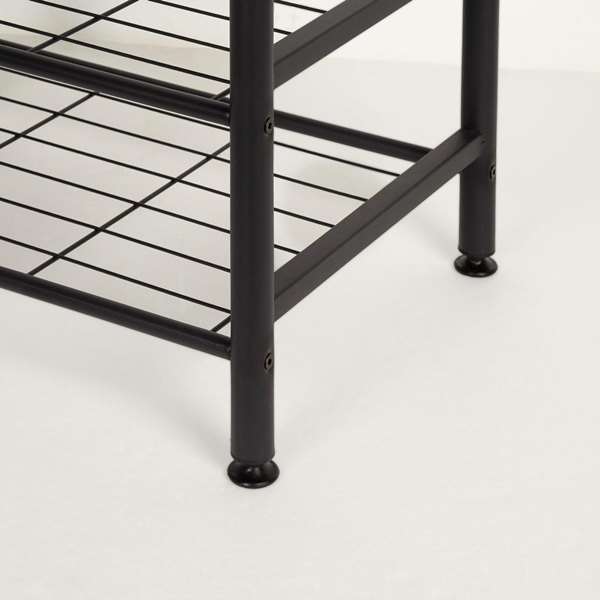 Max Home Perchero con baldas 60x40x175 cm de acero y melamina