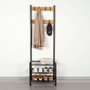 Max Home Perchero con baldas 60x40x175 cm de acero y melamina