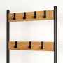 Max Home Perchero con baldas 60x40x175 cm de acero y melamina