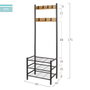 Max Home Perchero con baldas 60x40x175 cm de acero y melamina
