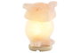 DKD Home Decor Lámpara de Sal del Himalaya Sobremesa Árabe con Forma de Búho, Rosa, Incluye Bombilla E14, 14 x 14 x 18 cm