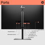HP Monitor E32k G5 80 cm (31.5") 4K USB-C HDR con Altavoces, Base Ajustable y Carga de 65W