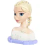 Reine Des Neiges Cabezal de Peinado Elsa Deluxe Styling Head con Extensiones, Accesorios para el Cabello y Revelador de Color, a partir de 3 años