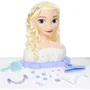 Reine Des Neiges Cabezal de Peinado Elsa Deluxe Styling Head con Extensiones, Accesorios para el Cabello y Revelador de Color, a partir de 3 años