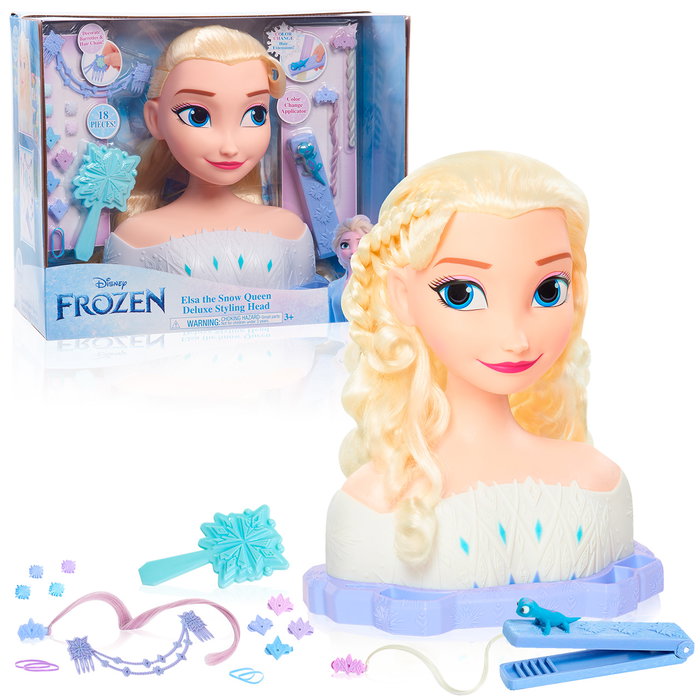 Just Play Busto Elsa Deluxe Disney Frozen 2 32796 Juego de Peinado