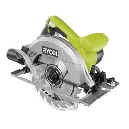 Ryobi Sierra Circular RYO4892210190987 - 1400W, Disco 190mm con 2 Cuchillas (20 y 48 Dientes), Guía Paralela, Boquilla de Succión, Llave