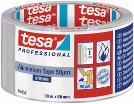 Tesa 63632-00000-00 Cinta de Aluminio Universal 50 micras 10 m x 50 mm para Fontanería y Sellado de Tuberías