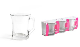Lav Set 3 Vasos con Asa 225 cc (ø10x8x9.5 cm) (12 Cajas)