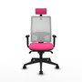 PIQUERAS Y CRESPO Silla de oficina Horna Rosa y Blanco