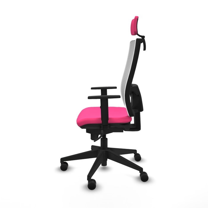 PIQUERAS Y CRESPO Silla de oficina Horna Rosa y Blanco
