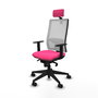 PIQUERAS Y CRESPO Silla de oficina Horna Rosa y Blanco