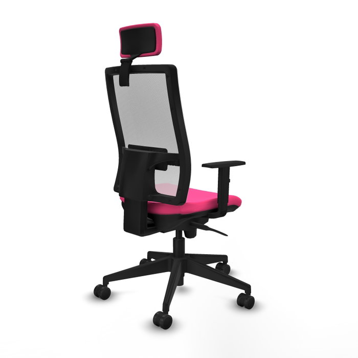 PIQUERAS Y CRESPO Silla de oficina Horna Rosa y Blanco