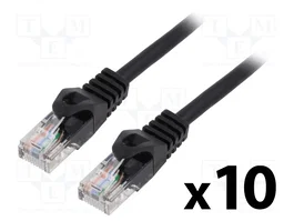 LANBERG Patch cord Cat 5e U/UTP 0,25m negro