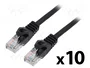 LANBERG Patch cord Cat 5e U/UTP 0,25m negro