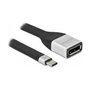 DeLOCK Cable de cinta plana FPC USB Type-C a DisplayPort 4K 60 Hz 14 cm