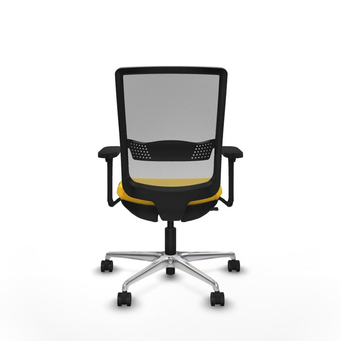 PIQUERAS Y CRESPO Silla de oficina Haches con mecanismo Sincro/Traslack Amarillo y Gris