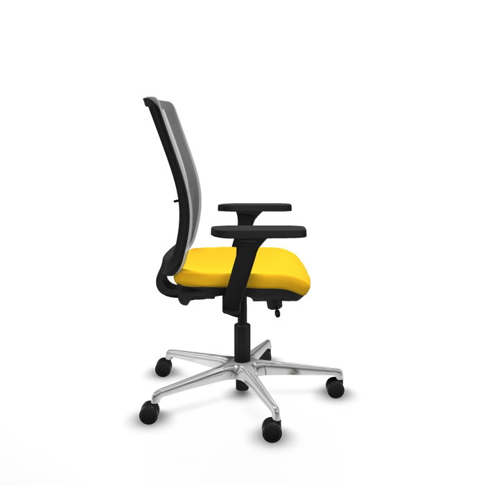 PIQUERAS Y CRESPO Silla de oficina Haches con mecanismo Sincro/Traslack Amarillo y Gris
