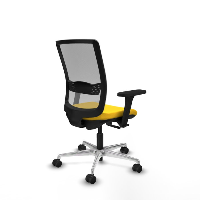 PIQUERAS Y CRESPO Silla de oficina Haches con mecanismo Sincro/Traslack Amarillo y Gris