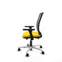 PIQUERAS Y CRESPO Silla de oficina Haches con mecanismo Sincro/Traslack Amarillo y Gris