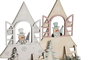 DKD Home Decor Decoracion Navidad Fantasia Blanco Rosa 5 x 23 x 14.5 cm (4 Unidades)