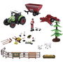 Tachan Set Granja T01048 con Tractor de Fricción, Luces, Sonidos, Animales y 30 Figuras para Niños +3 Años