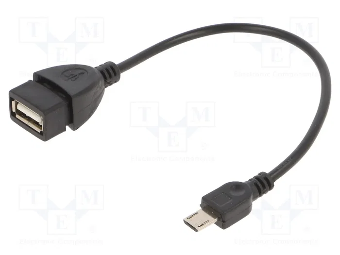 Gembird Cable OTG USB hembra a Micro USB macho 0,15 m Negro USB 2.0