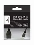 Gembird Cable OTG USB A hembra a Micro-USB B, 0,15 m, Negro