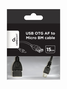 Gembird Cable OTG USB hembra a Micro USB macho 0,15 m Negro USB 2.0