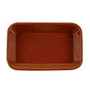 Raimundo Fuente Rectangular de Barro Profesional Marrón