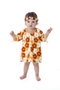 Creaciones Llopis Disfraz Bebé Hippie Vestido 0-12 Meses Talla M Color Naranja