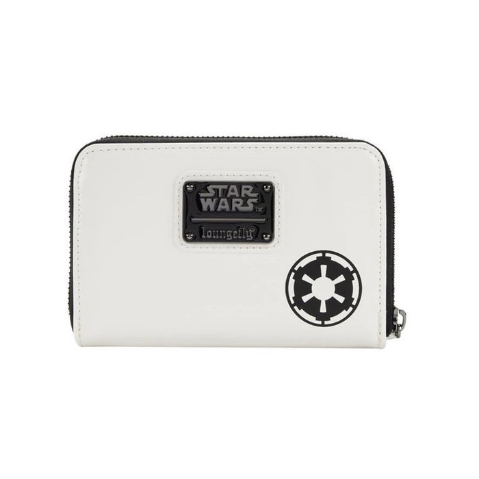 Loungefly Star Wars Stormtrooper Cartera de Cuero PU, Cartera de Personaje Licenciada Oficialmente, 15 x 10 cm
