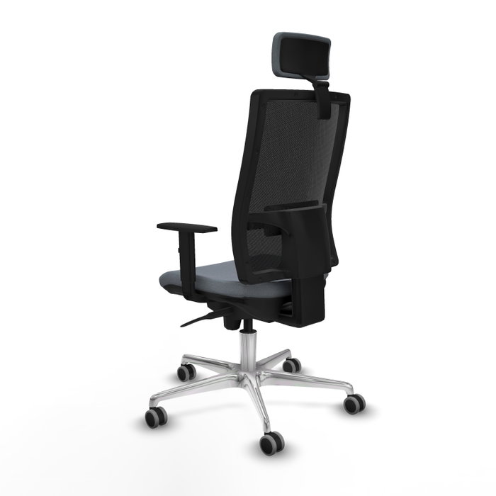 PIQUERAS Y CRESPO Silla de oficina Horna con mecanismo Sincro, Gris y Negro