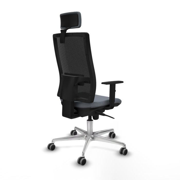 PIQUERAS Y CRESPO Silla de oficina Horna con mecanismo Sincro, Gris y Negro