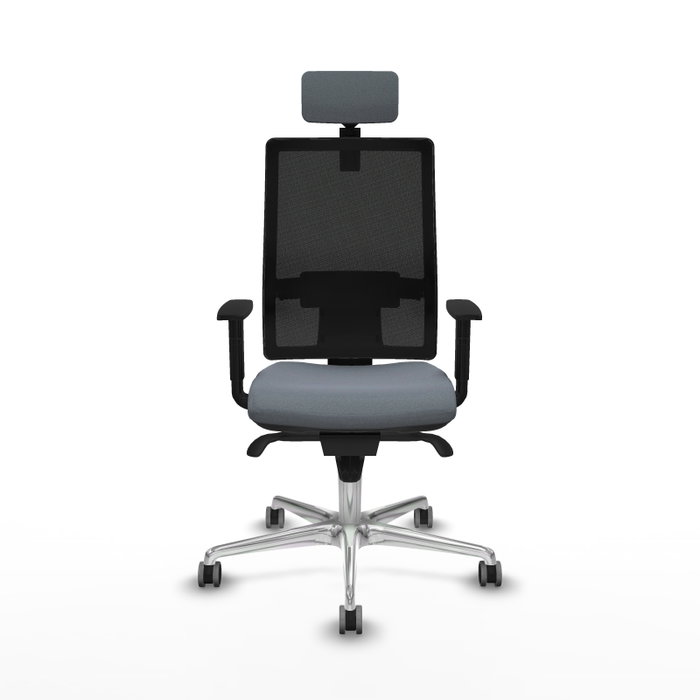 PIQUERAS Y CRESPO Silla de oficina Horna con mecanismo Sincro, Gris y Negro
