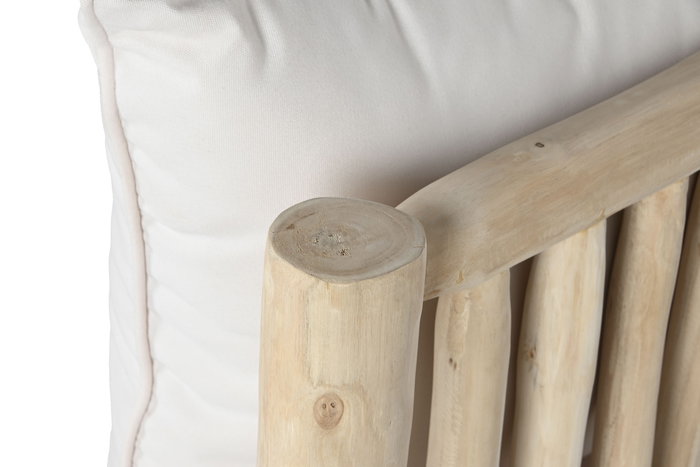 DKD Home Decor Sofá Blanco Natural 132 x 79 x 78 cm