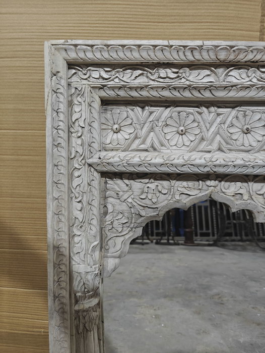 DKD Home Decor Espejo de Teca Natural Tallas Antiguas 60x10x85 cm