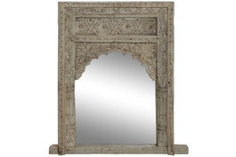 DKD Home Decor Espejo de Teca Natural Tallas Antiguas 60x10x85 cm