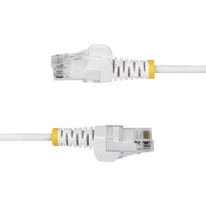 StarTech Cable de Red Ethernet Cat6 Delgado Slim N6PAT50CMWHS 0.5m Blanco RJ45 UTP 28AWG PoE++ 100W Conectores Chapados en Oro LSZH