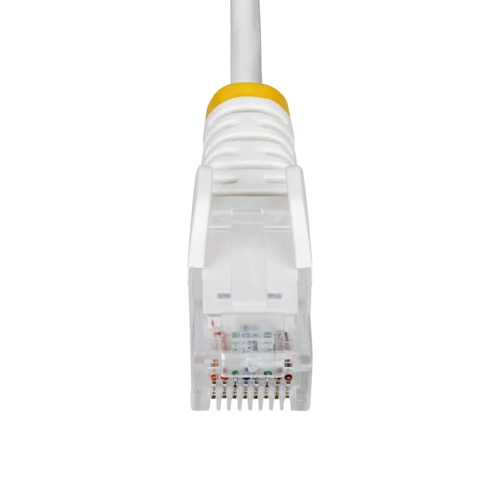 StarTech Cable de Red Ethernet Cat6 Delgado Slim N6PAT50CMWHS 0.5m Blanco RJ45 UTP 28AWG PoE++ 100W Conectores Chapados en Oro LSZH