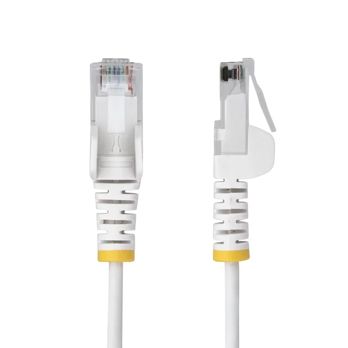 StarTech Cable de Red Ethernet Cat6 Delgado Slim N6PAT50CMWHS 0.5m Blanco RJ45 UTP 28AWG PoE++ 100W Conectores Chapados en Oro LSZH
