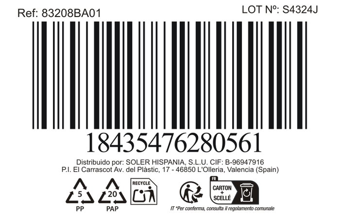 Inde Botella Ainsa 1.1L con 3 Grabados (12 Unidades)
