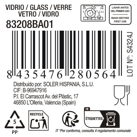 Inde Botella Ainsa 1.1L con 3 Grabados (12 Unidades)