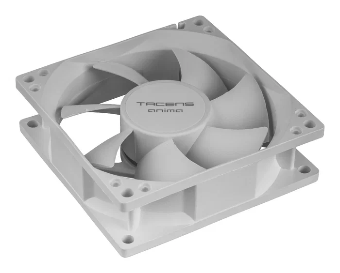 Tacens Anima AF8X2W Pack de 2 Ventiladores para PC 80mm Ultrasilencioso (14 dB), Color Blanco, con Rodamientos FLUXUS, 1800 RPM, 12V - Refrigeración Carcasa