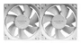 Tacens Anima AF8X2W Pack de 2 Ventiladores para PC 80mm Ultrasilencioso (14 dB), Color Blanco, con Rodamientos FLUXUS, 1800 RPM, 12V - Refrigeración Carcasa